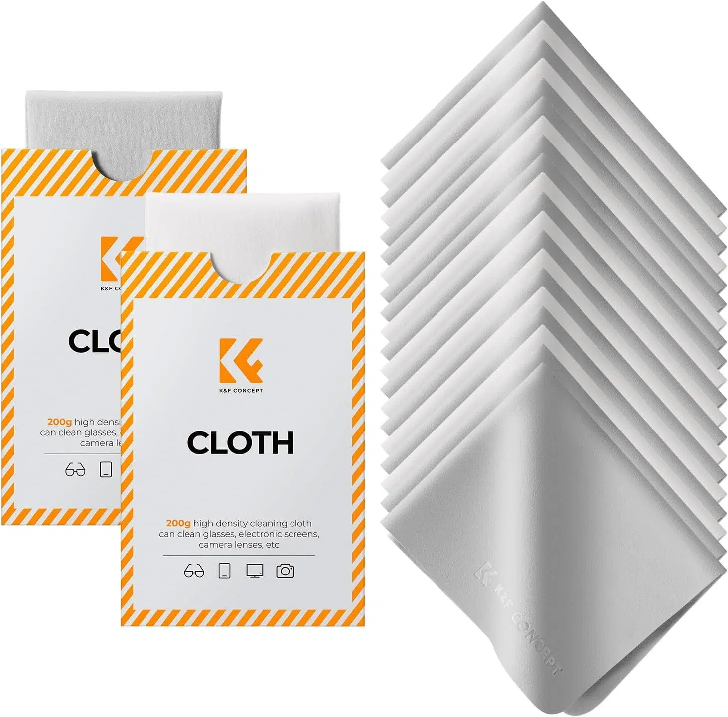 K&F CONCEPT 20 paños microfibra gafas pantallas