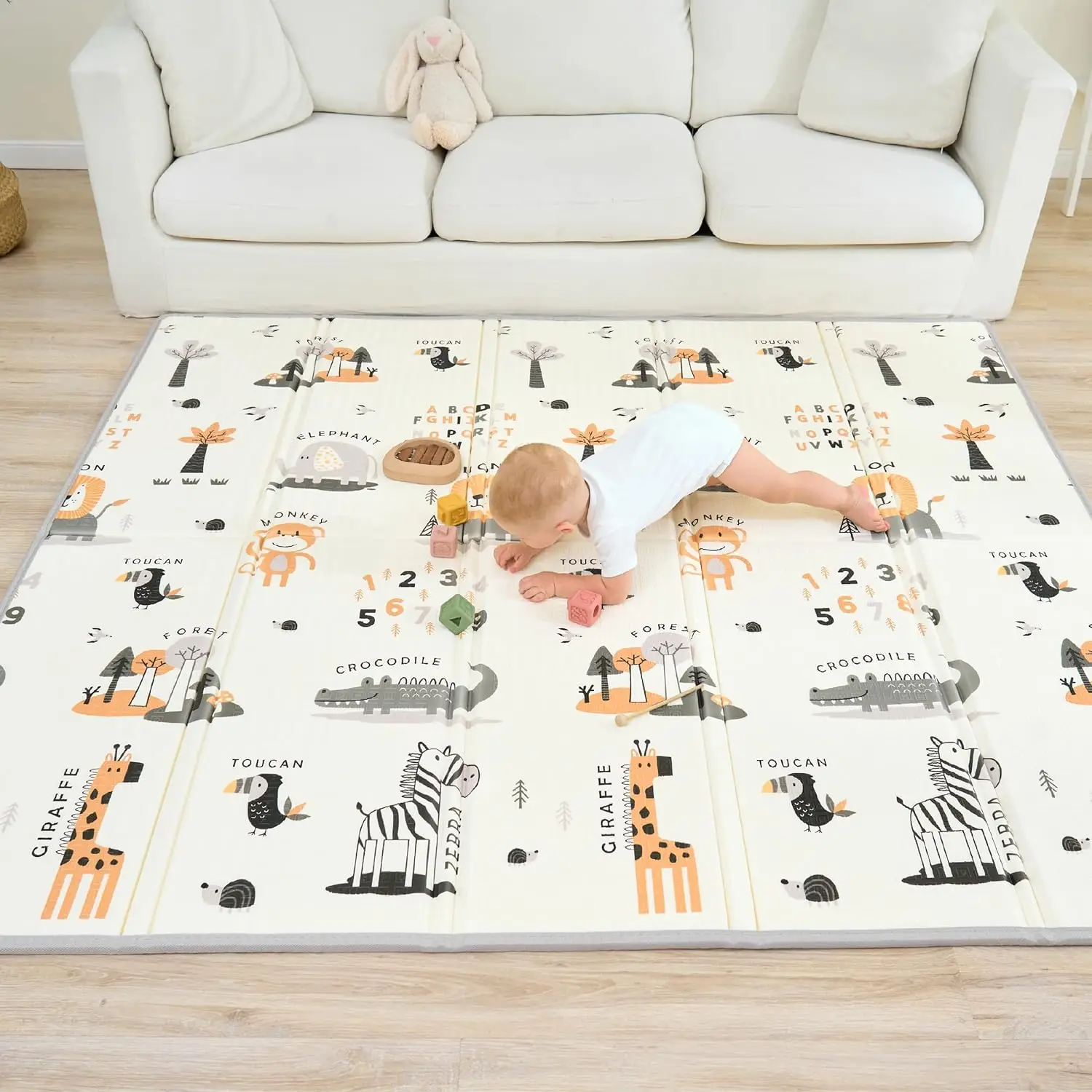 alfombra bebé acolchada plegable 150x180 gimnasio manta juegos actividades impermeable reversible SUPERBE