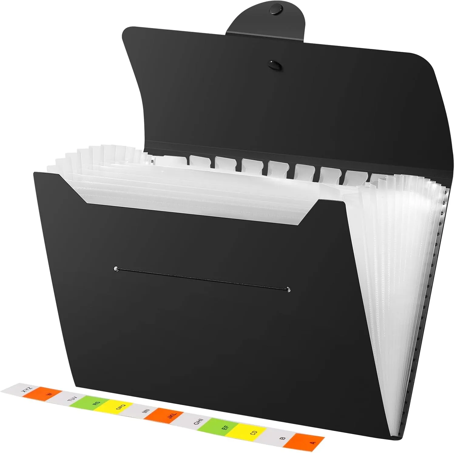 Diboniur carpeta clasificadora A4 13 bolsillos expandible acordeón archivador documentos negro portátil