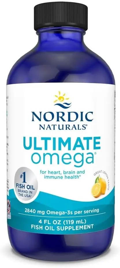 Nordic Naturals Ultimate Omega 2840mg sabor limón 119ml aceite omega-3 alta concentración