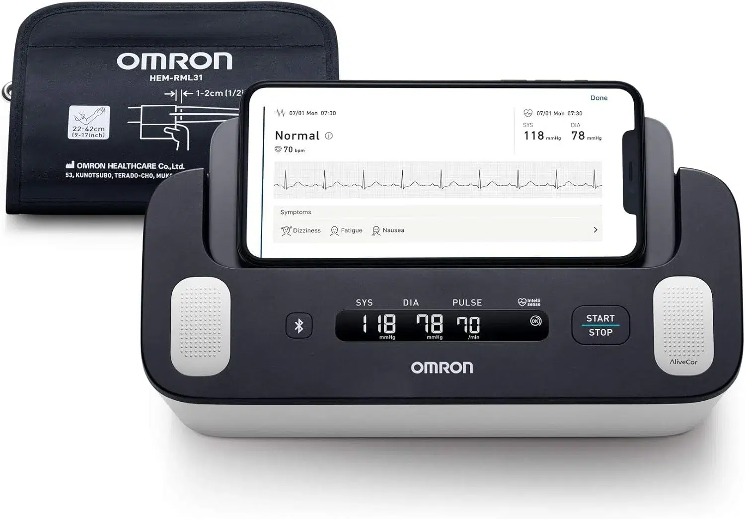 OMRON Complete Monitor Presión Arterial ECG inteligente hipertensión fibrilación auricular