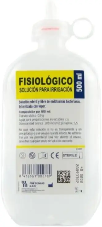 suero fisiológico 0.9% irrigación Apyr 10 unidades 500ml Fresenius