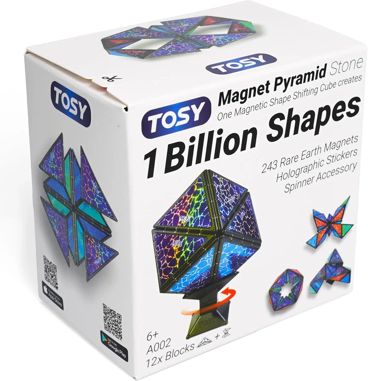 TOSY Magnet Pyramid Stone cubo magnético 243 imanes juguete STEAM concentración antiestrés niños