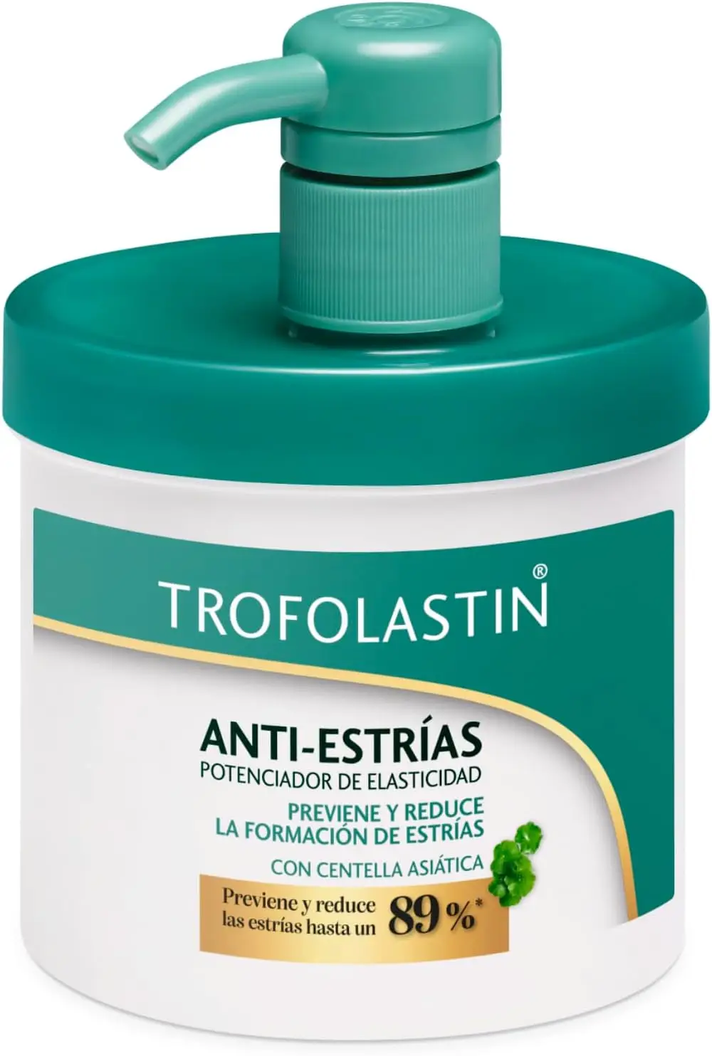 Trofolastin crema antiestrías reafirmante con dispensador centella asiática hidratación prevención embarazo