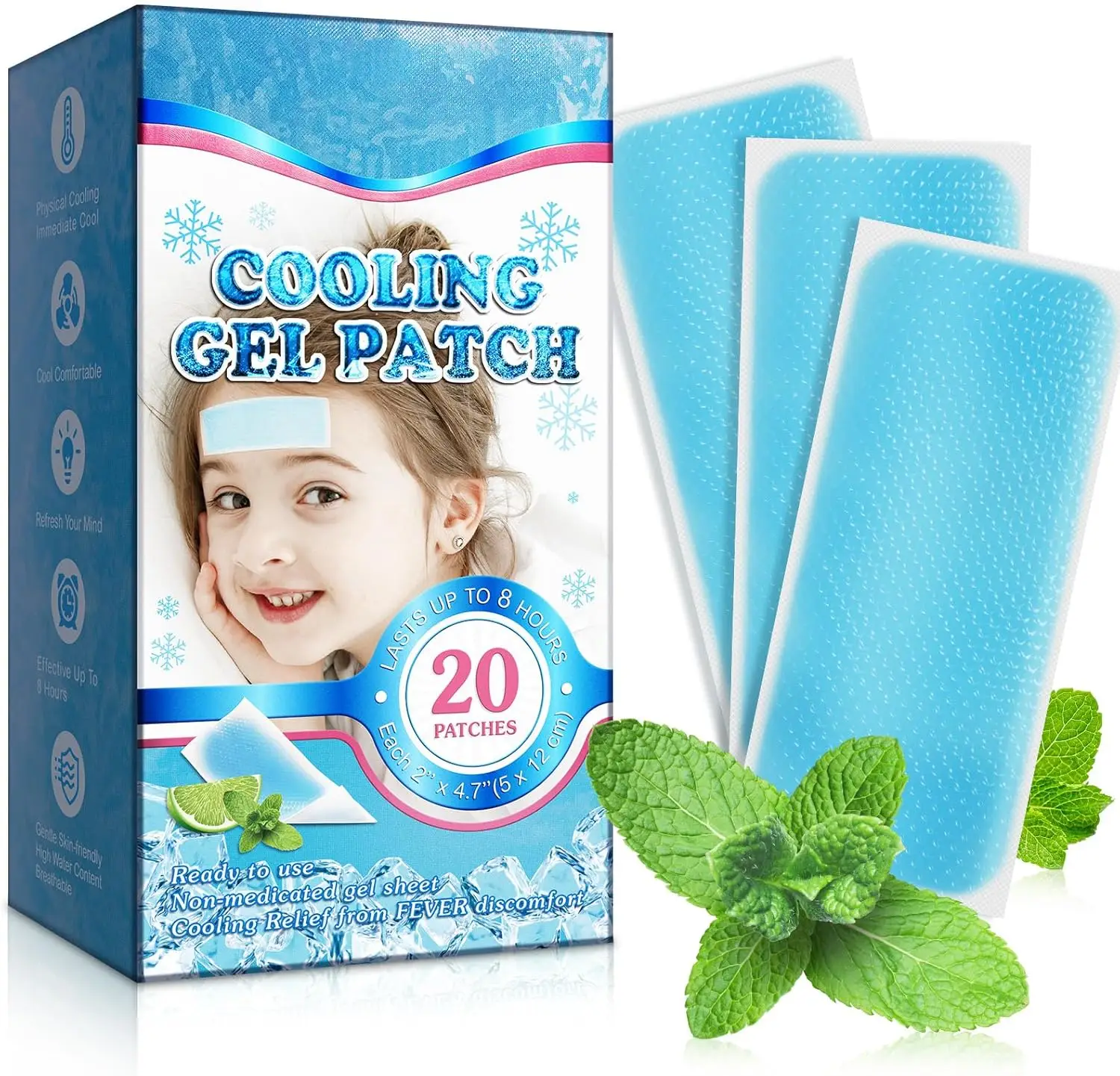 Parches refrescantes para fiebre en niños MINGYITUO