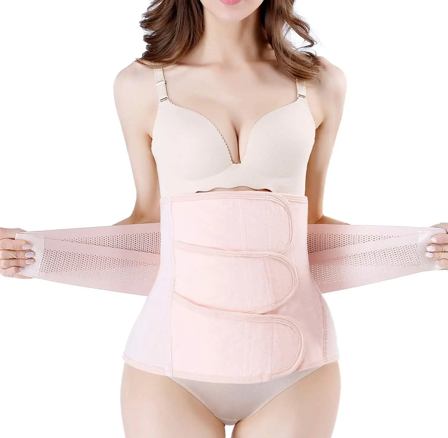Gepoetry banda vientre embarazo posparto faja abdominal entrenador cintura rosa