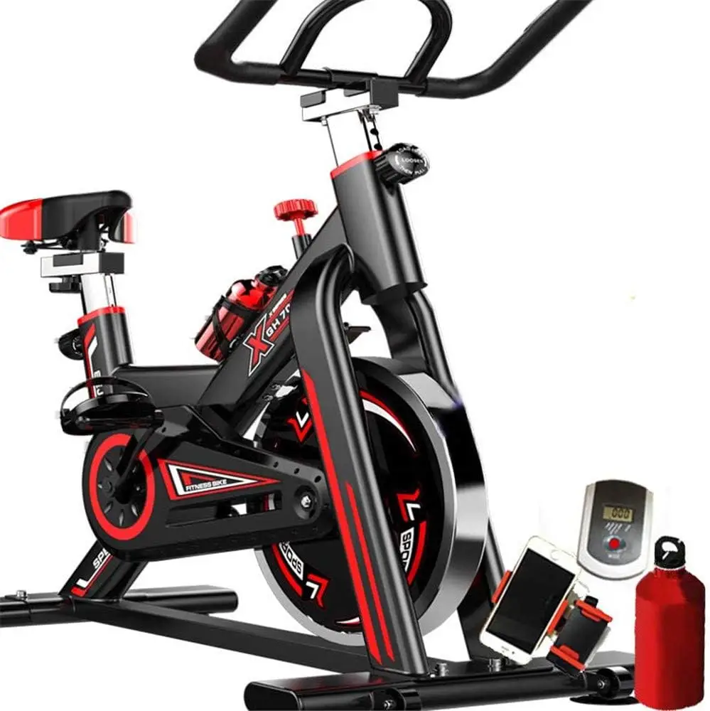 Bicicleta spinning silenciosa transmisión correa para casa entrenamiento nocturno