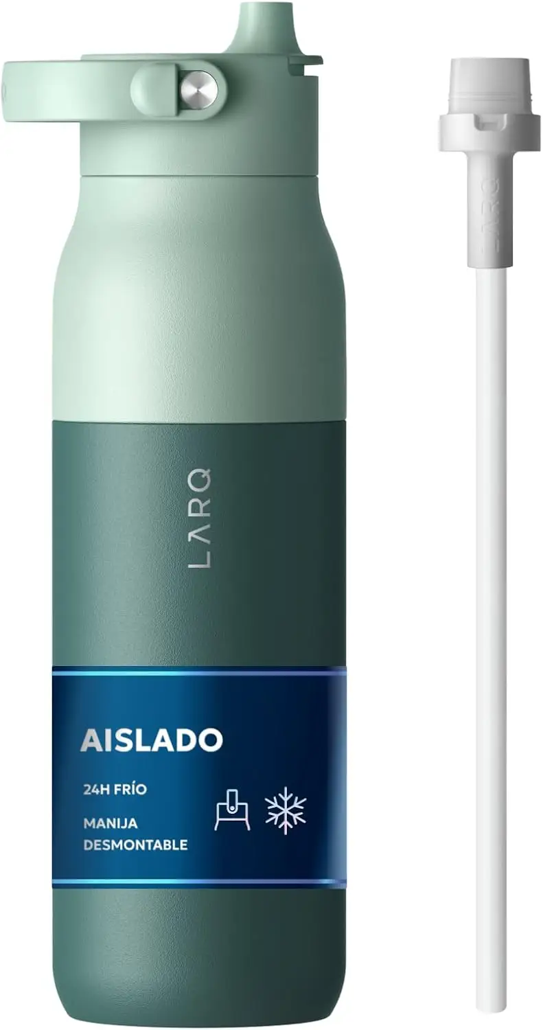 LARQ botella térmica Swig Top 680ml acero inoxidable doble pared 24h fría tapa magnética antigoteo asa removible sin BPA
