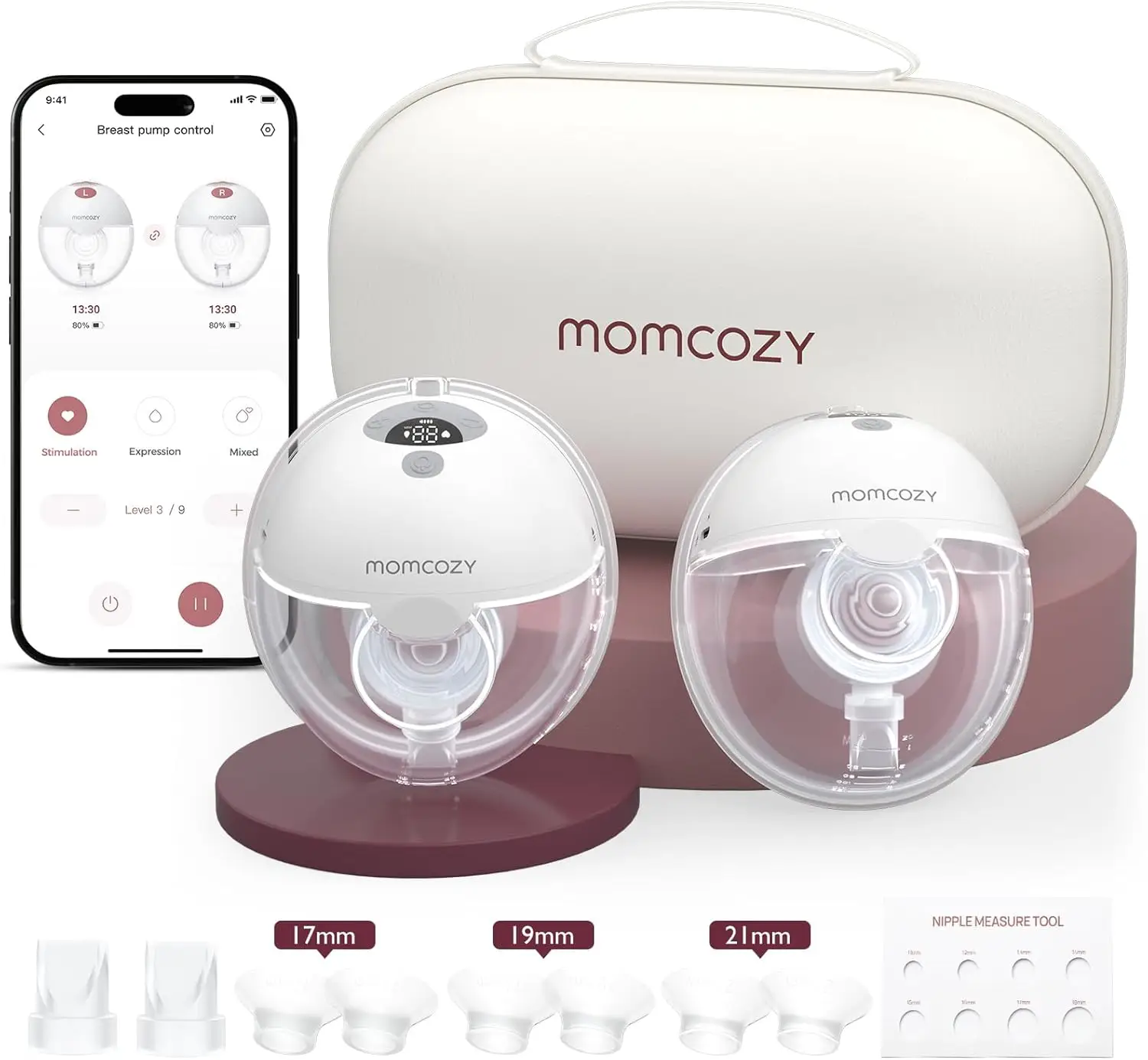 Momcozy M5 Smart sacaleches eléctrico portátil manos libres con app 2026