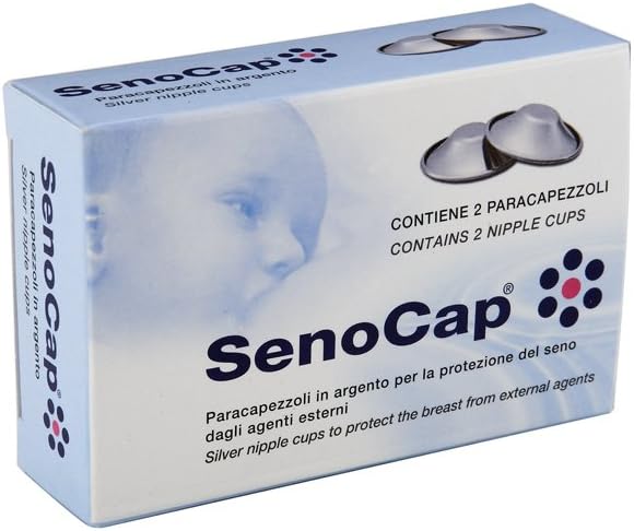 SenoCap copas de lactancia de plata para aliviar pezones irritados y grietas