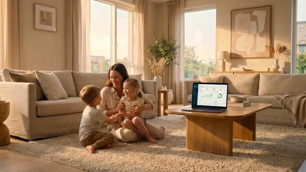 Familia monoparental calculando la ayuda 1.000 euros por hijo