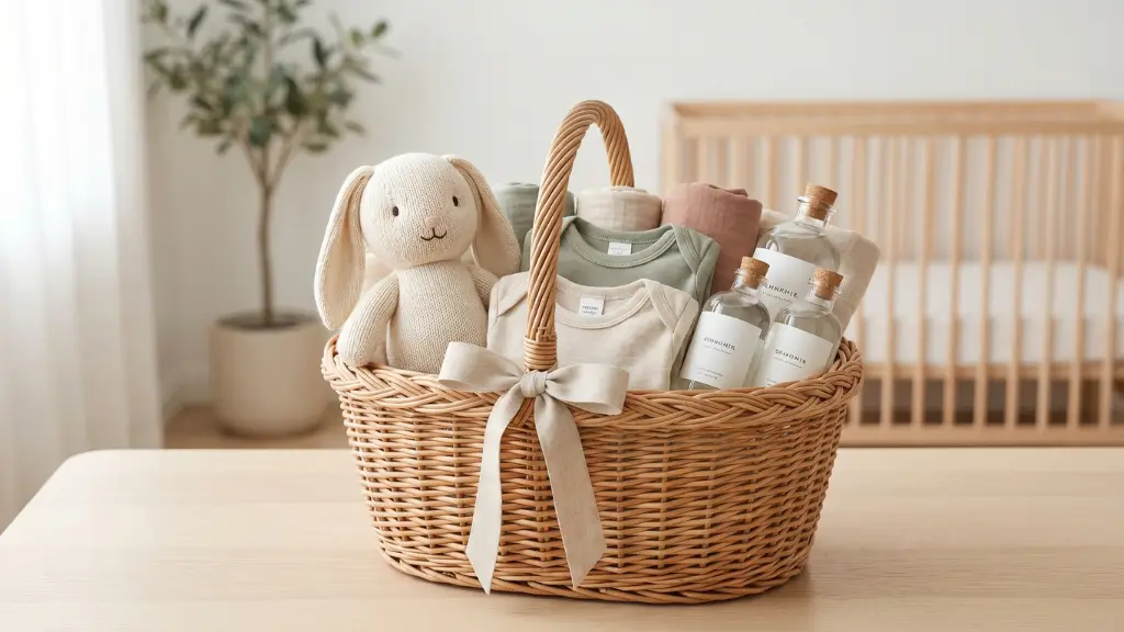 Cesta de regalo para bebé recién nacido