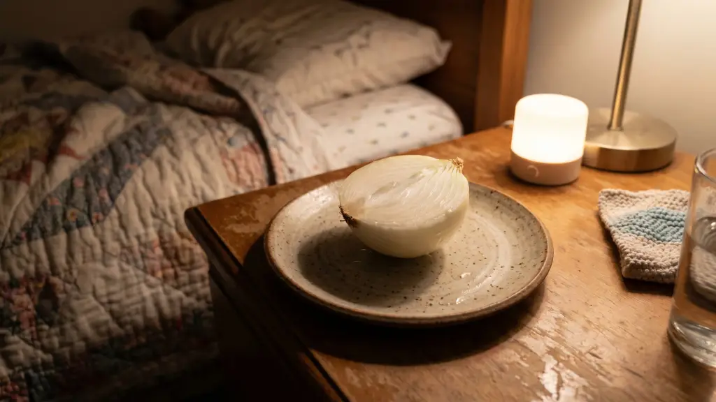 Media cebolla cortada como remedio casero para la tos infantil