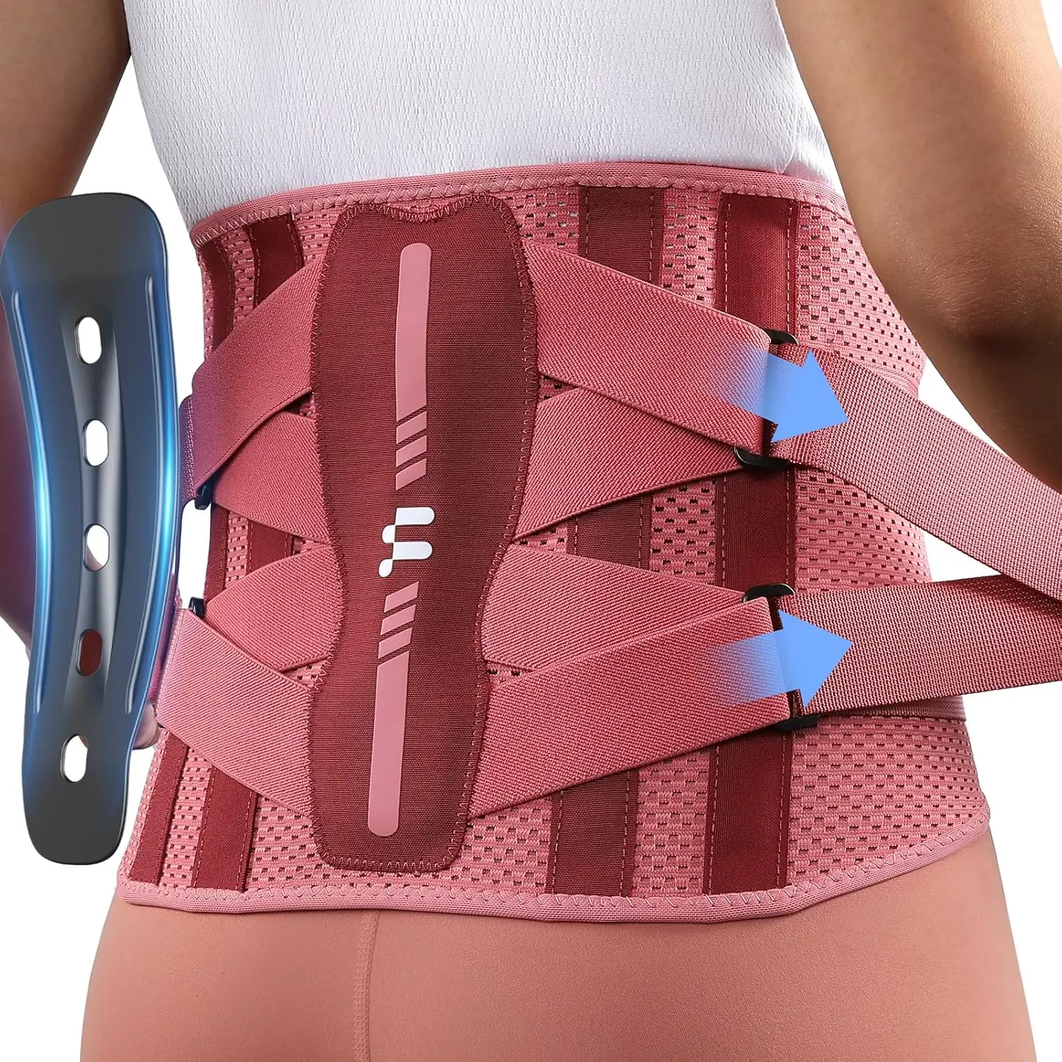 Fitomo faja lumbar varillas carbono soporte ergonómico hernia discal ciática