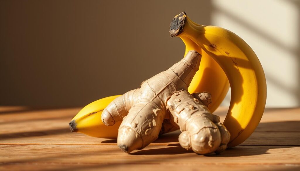Banana y jengibre