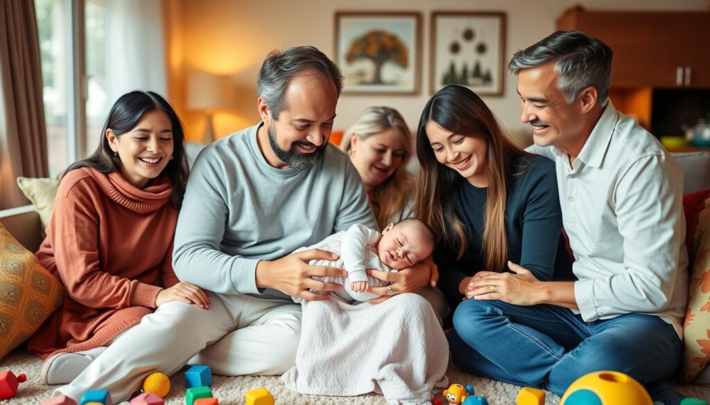 Familia con bebé