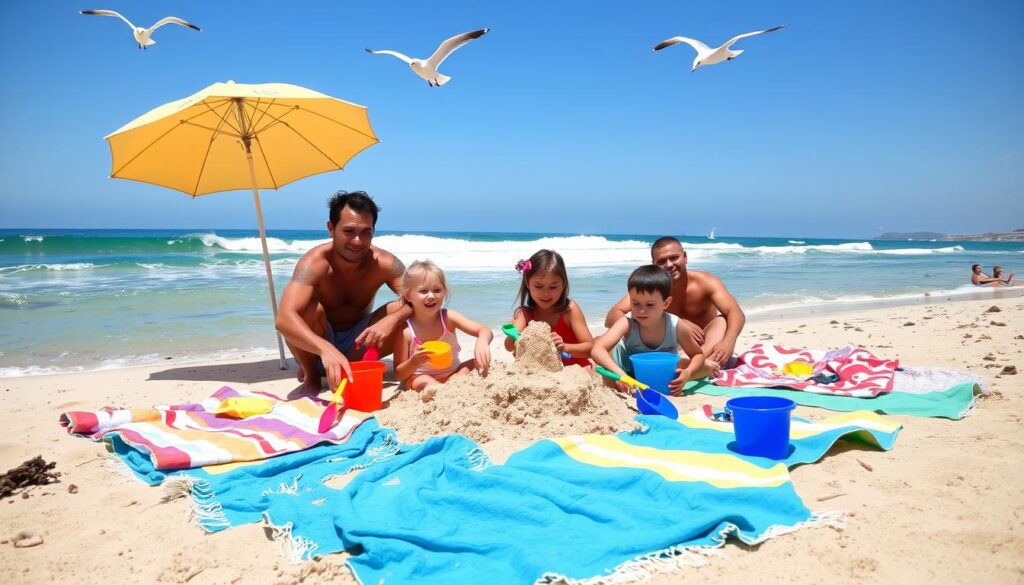 Familia en la playa Familia en la playa