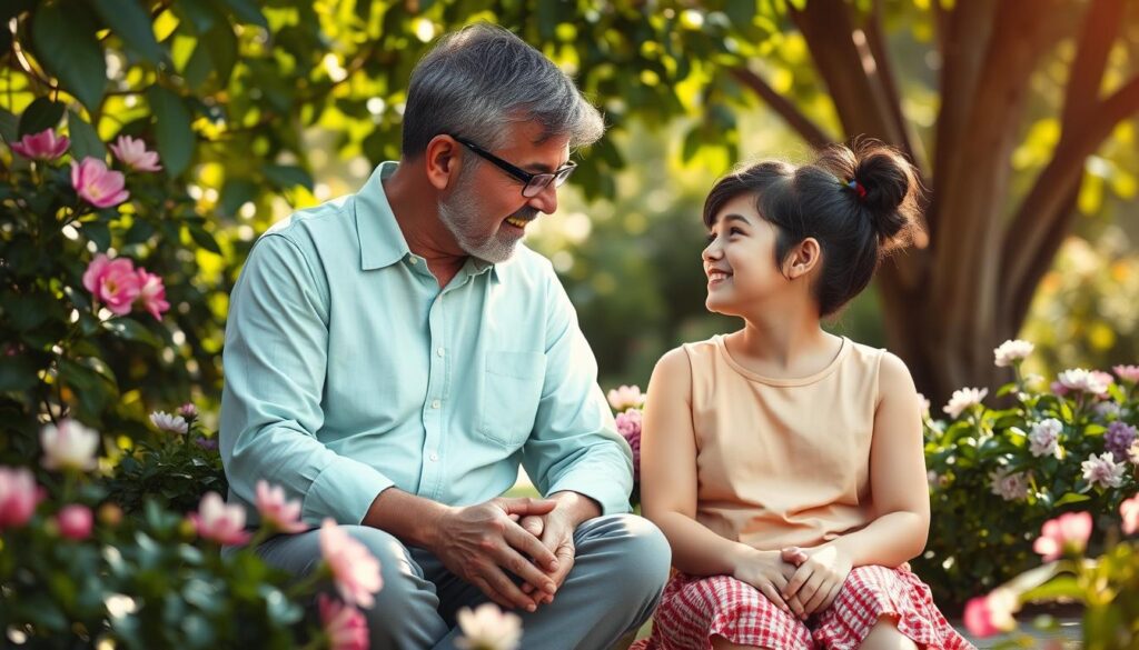 Imagen de comunicación efectiva entre padres e hijos