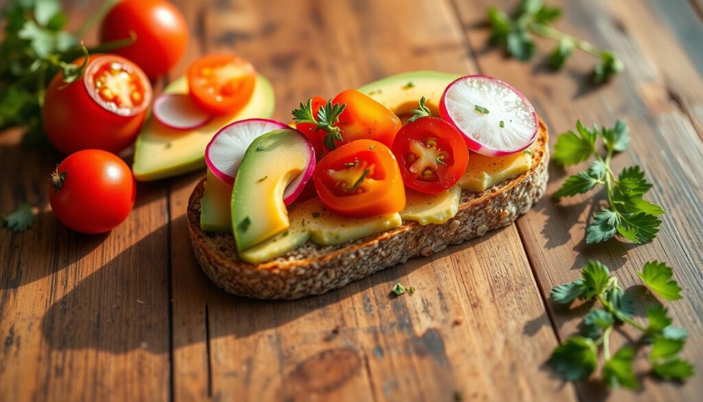 Tostadas integrales con opciones saludables