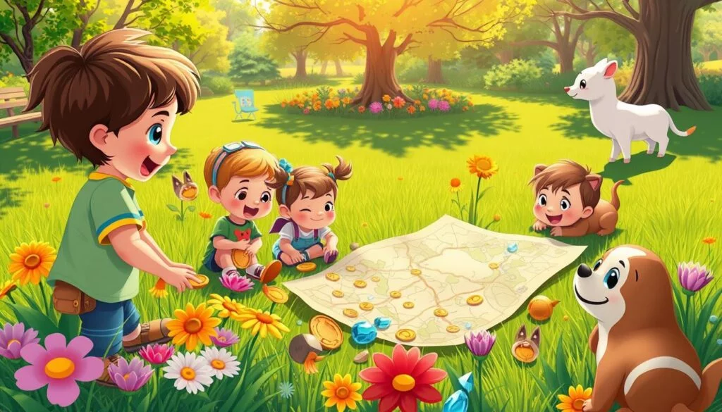 juego de búsqueda del tesoro preescolar