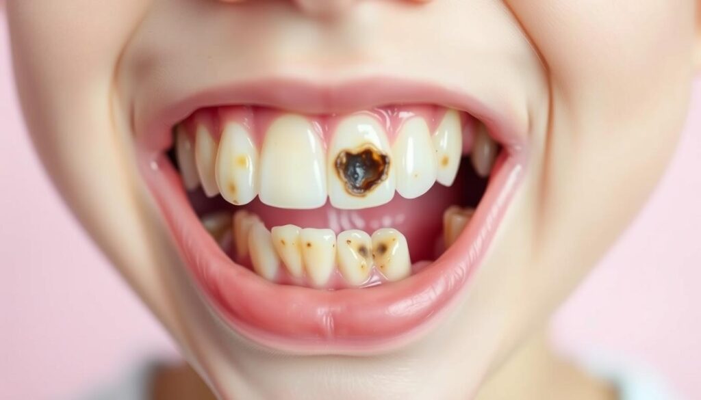 signos de caries dental en niños