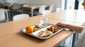Alumnado en comedor escolar